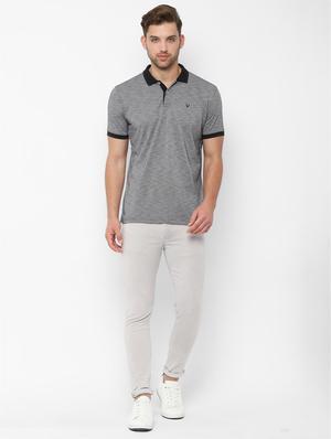 grey self design polo t-shirt - 16836508 - Standard Image - 3