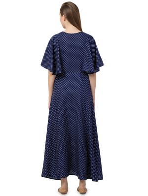 bell sleeved polka dot maxi dress - 16836673 - Standard Image - 3