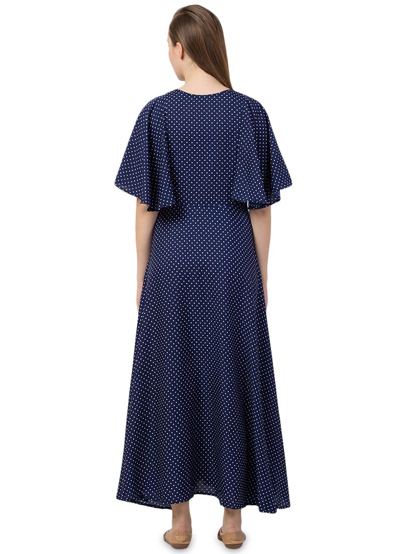bell sleeved polka dot maxi dress - 16836673 - Zoom Image - 3