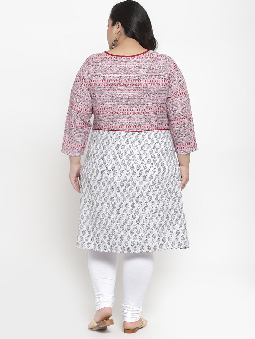 printed layered kurta - 16838081 - Zoom Image - 3