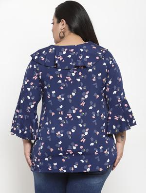 bell sleeved floral plus top - 16838242 - Standard Image - 3