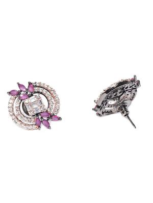 purple brass studs earring - 16839510 - Standard Image - 3