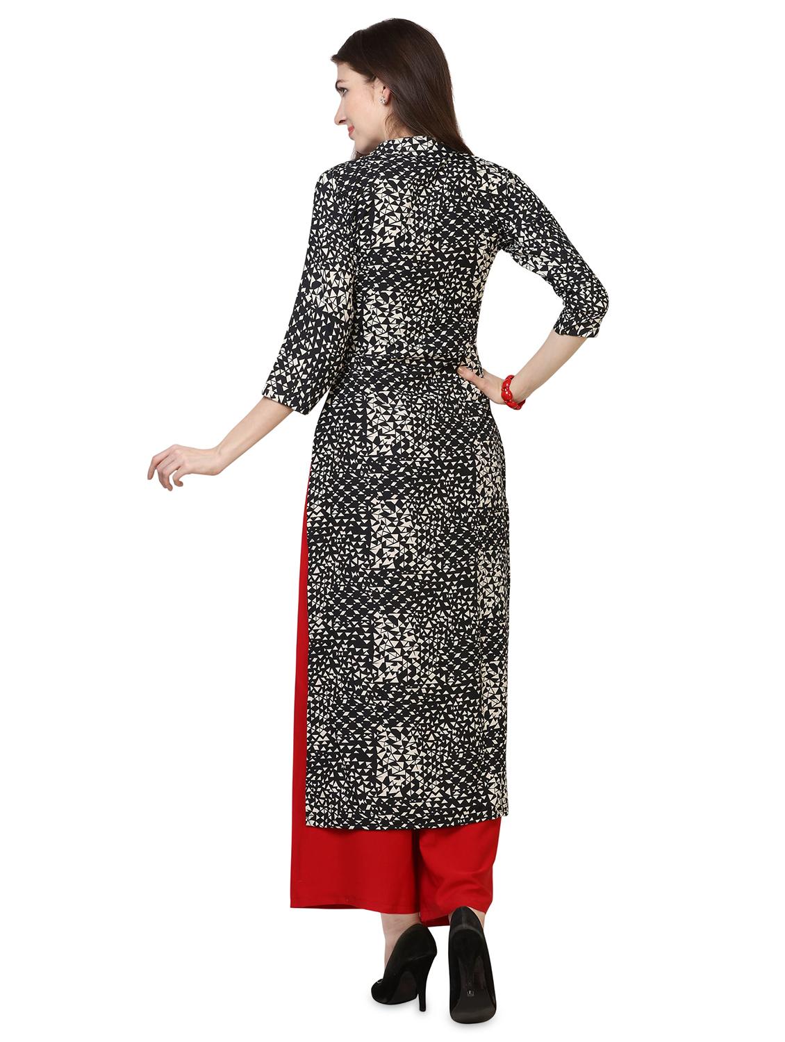 printed kurta palazzo set - 16839910 - Zoom Image - 3