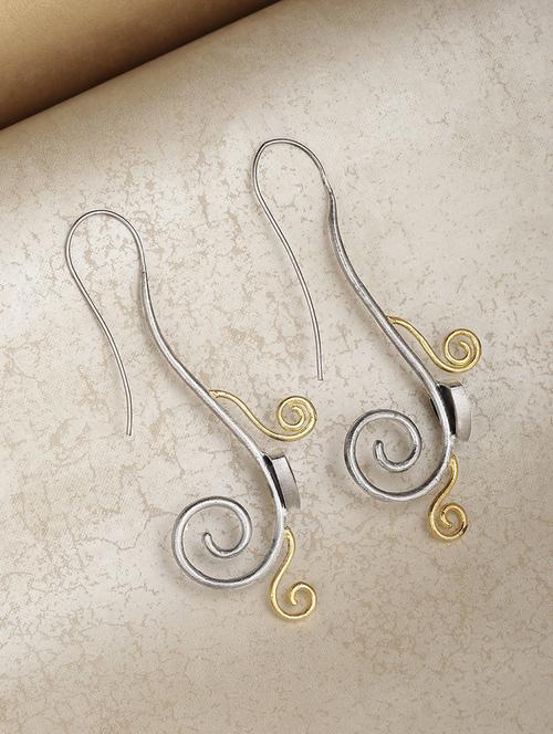 silver brass drop earring - 16840514 - Standard Image - 1