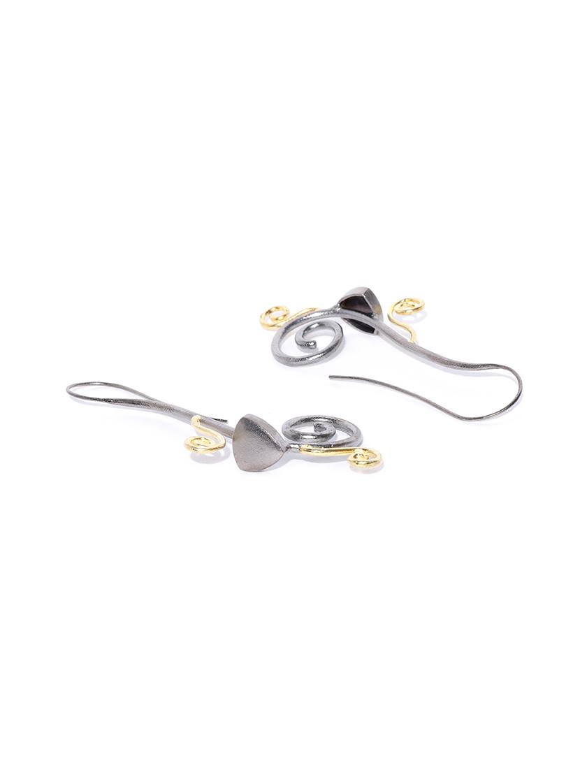 silver brass drop earring - 16840514 - Zoom Image - 3