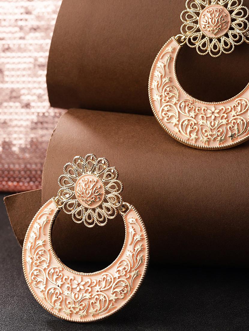 orange brass chandballi earring - 16840651 - Zoom Image - 3