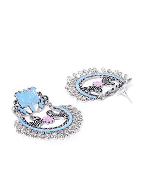 blue brass drop earring - 16840684 - Standard Image - 3
