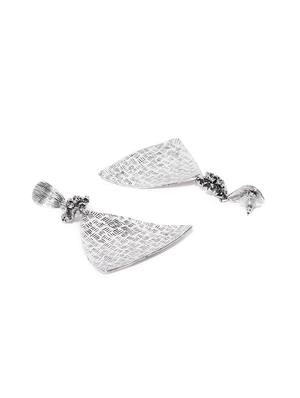 silver brass drop earring - 16840739 - Standard Image - 3