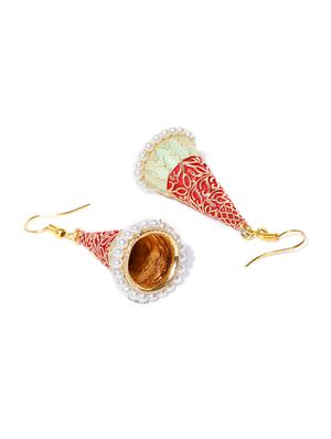 red brass drop earring - 16840751 - Standard Image - 3