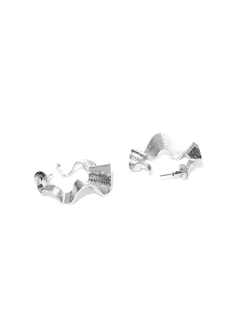 silver brass drop earring - 16840845 - Zoom Image - 3