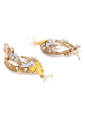 multi colored brass drop earring - 16841323 - Standard Image - 3