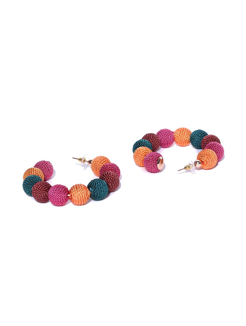 multi colored brass drop earring - 16841329 - Zoom Image - 3