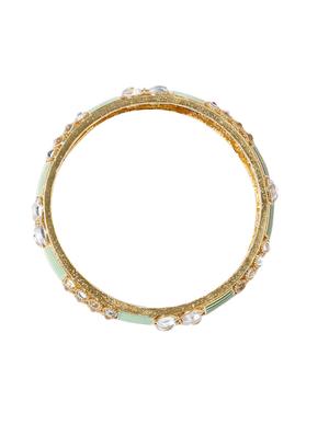 green gold tone brass bangle - 16842382 - Standard Image - 3