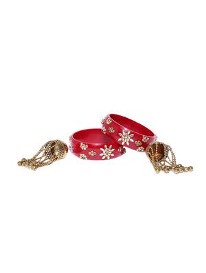 red bangle kaleere set - 16842383 - Standard Image - 3