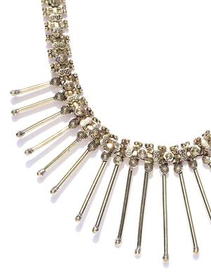 gold brass statement necklace - 16842481 - Standard Image - 3