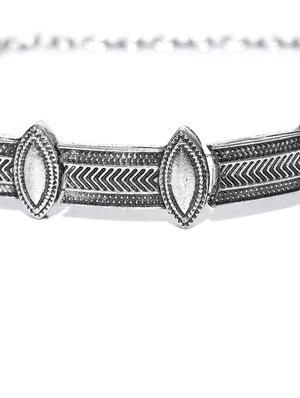 silver brass choker necklace - 16842485 - Standard Image - 3