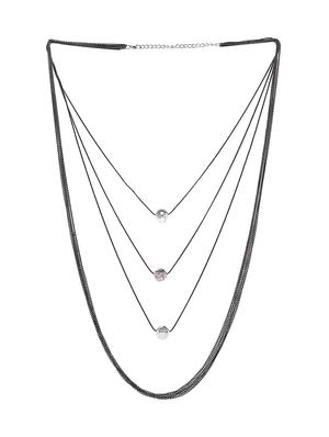 black metal chain necklace - 16842490 - Standard Image - 3