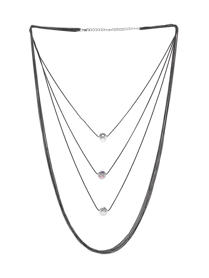 black metal chain necklace - 16842490 - Zoom Image - 3