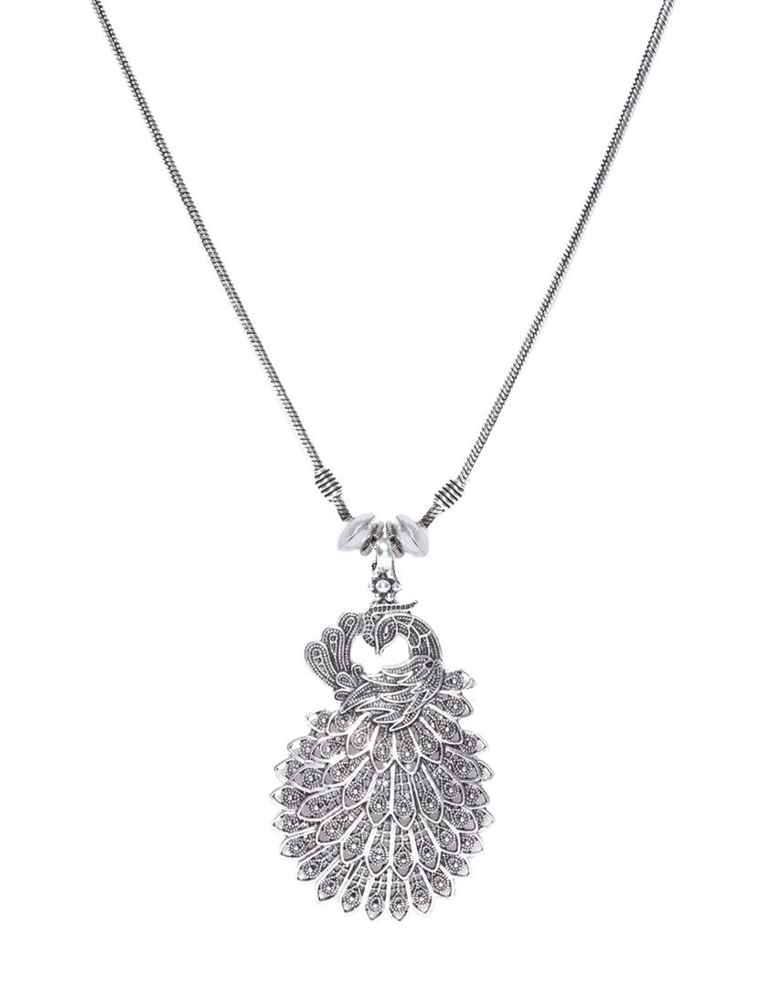 silver brass statement necklace - 16842506 - Zoom Image - 3