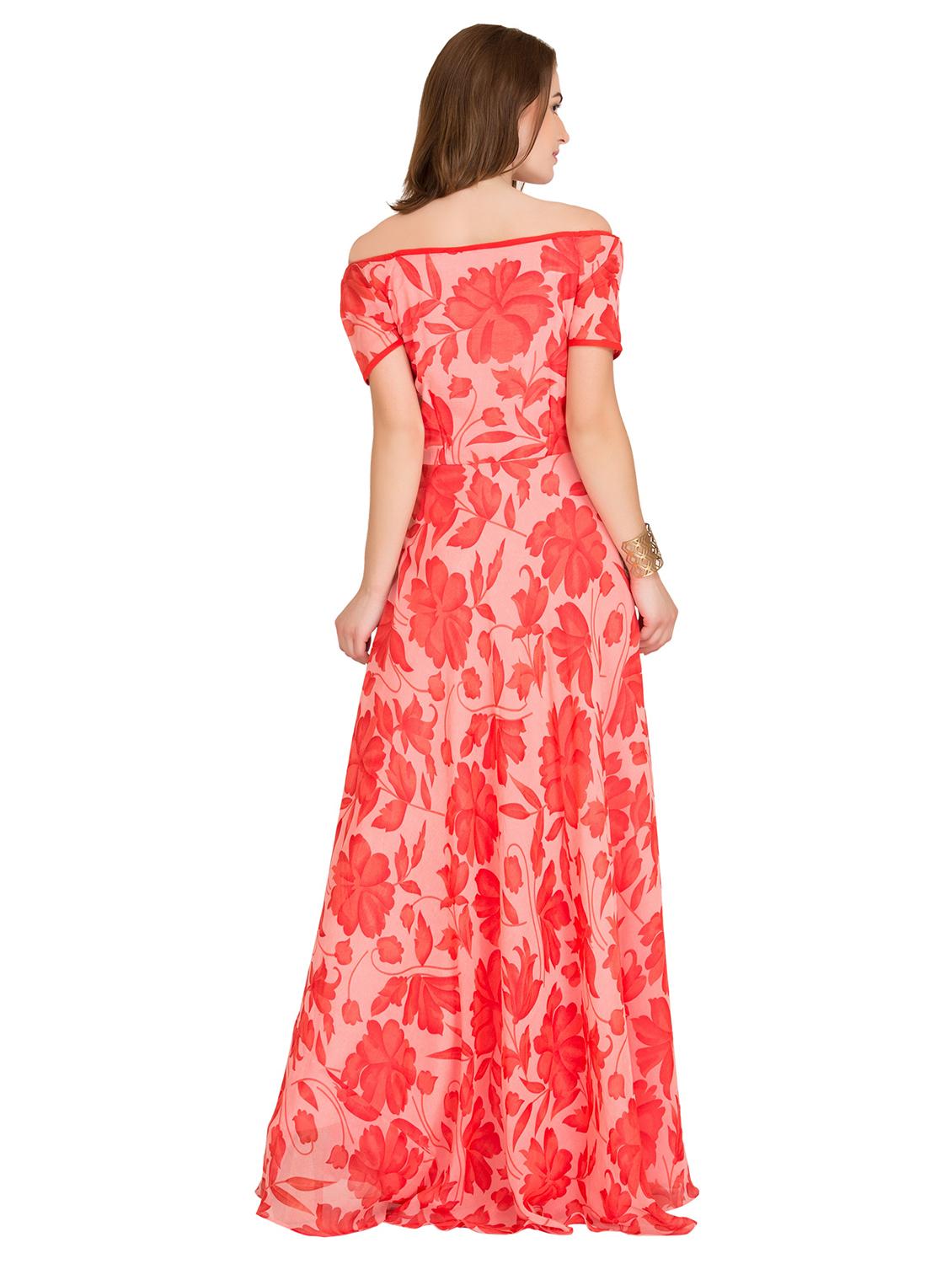 off shoulder floral maxi dress - 16843405 - Zoom Image - 3