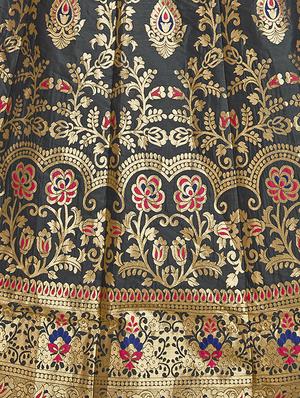 self design panelled lehenga - 16845431 - Standard Image - 3