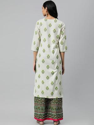 floral straight kurta - 16846618 - Standard Image - 3