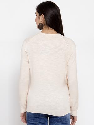 wrap neck solid pullover - 16847787 - Standard Image - 3