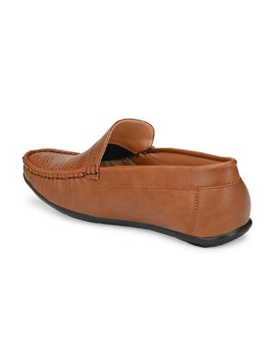 tan leatherette slip on loafers - 16848752 - Standard Image - 3