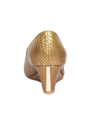gold slip on wedges - 16848935 - Standard Image - 3