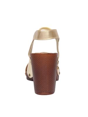 gold back strap sandals - 16849010 - Standard Image - 3