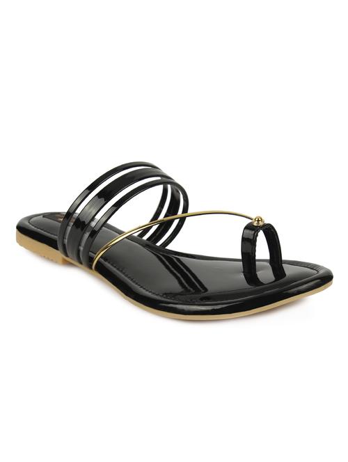 black one toe sandals - 16849066 - Standard Image - 1