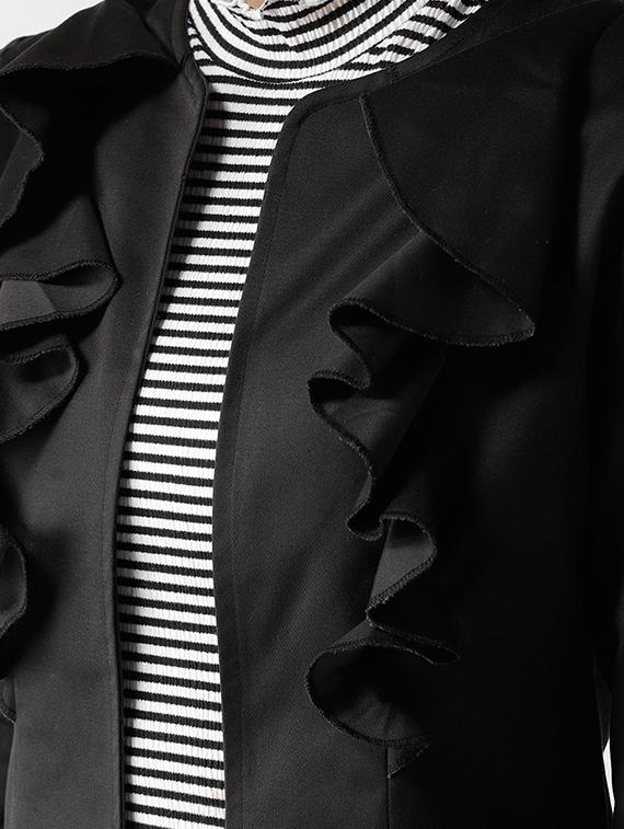 ruffle detail solid blazer - 16849137 - Zoom Image - 6