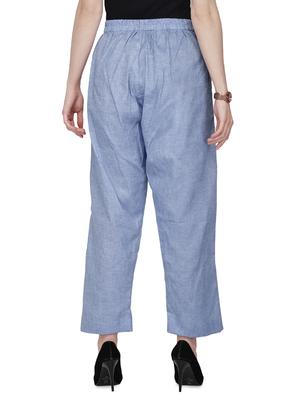 tie front solid trouser - 16852021 - Standard Image - 3