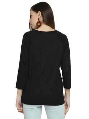 lace up raglan sleeved top - 16852451 - Standard Image - 3