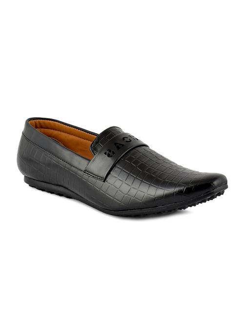 black leatherette slipons - 16852886 - Standard Image - 1