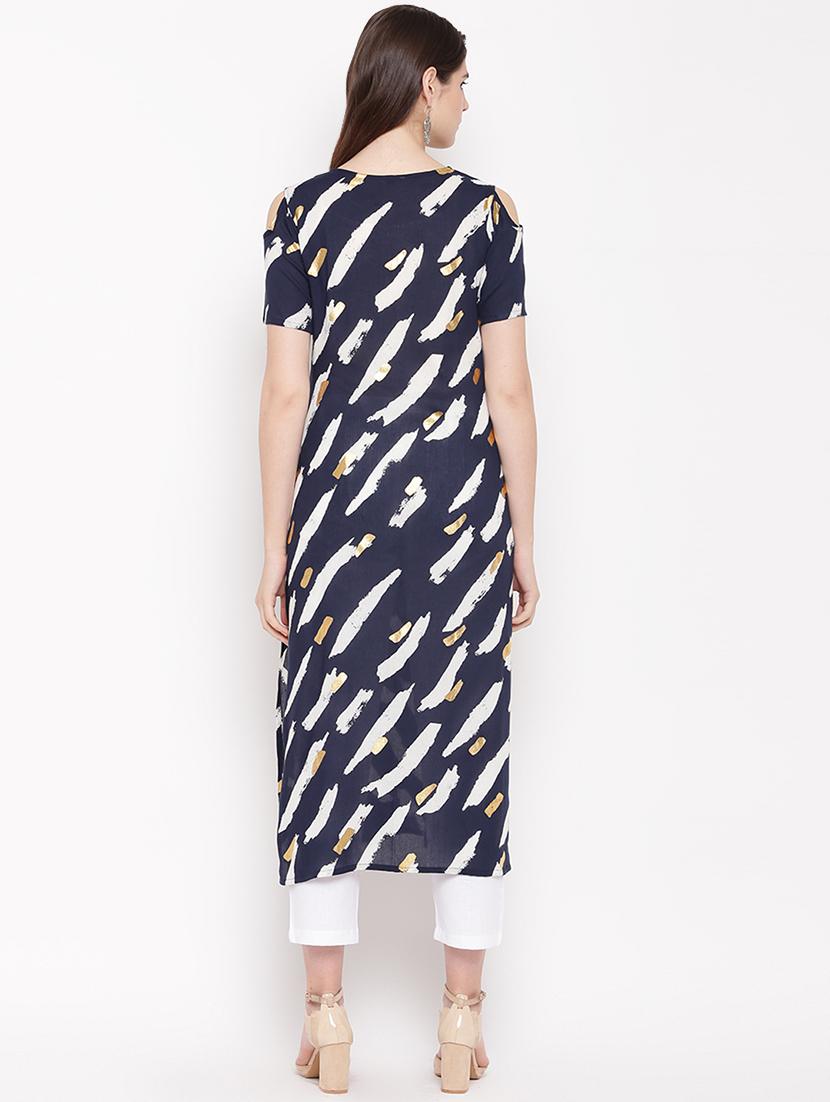 printed straight kurta - 16853318 - Zoom Image - 3