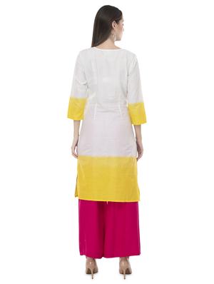 floral print straight kurta - 16854650 - Standard Image - 3