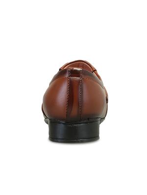 brown leatherette slip ons - 16854706 - Standard Image - 3