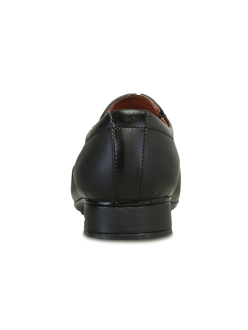 black leatherette slip ons - 16854707 - Zoom Image - 3