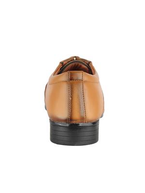 tan leatherette lace-up oxfords - 16854797 - Standard Image - 3