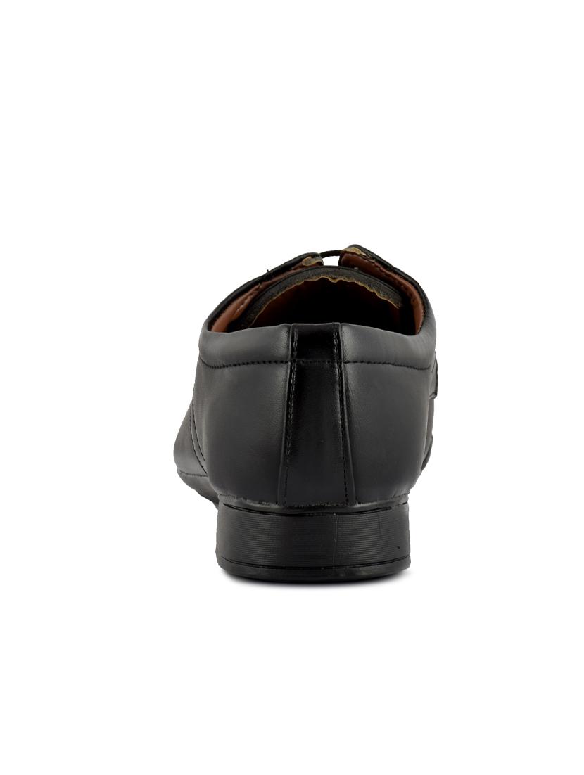 black leatherette lace-up derbys - 16854801 - Zoom Image - 3