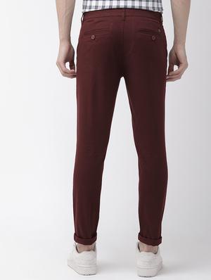 red solid chinos - 16855355 - Standard Image - 3