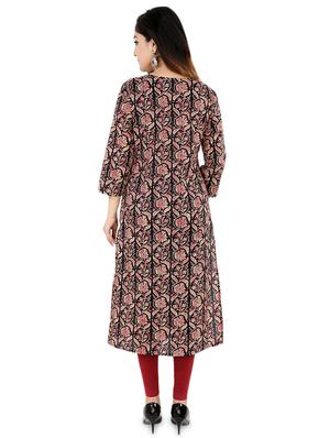printed straight kurta - 16858150 - Standard Image - 3