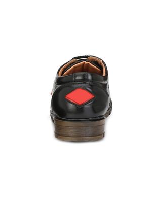 black leatherette lace-up derbys - 16858809 - Standard Image - 3