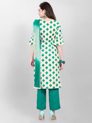 printed unstitched suit - 16859038 - Standard Image - 3