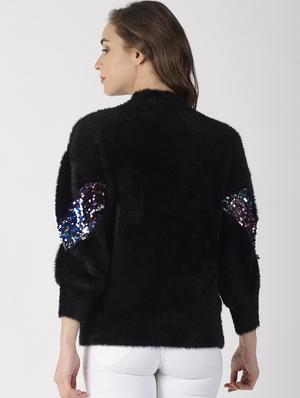 sequin embellished crew neck pullover - 16862039 - Standard Image - 3