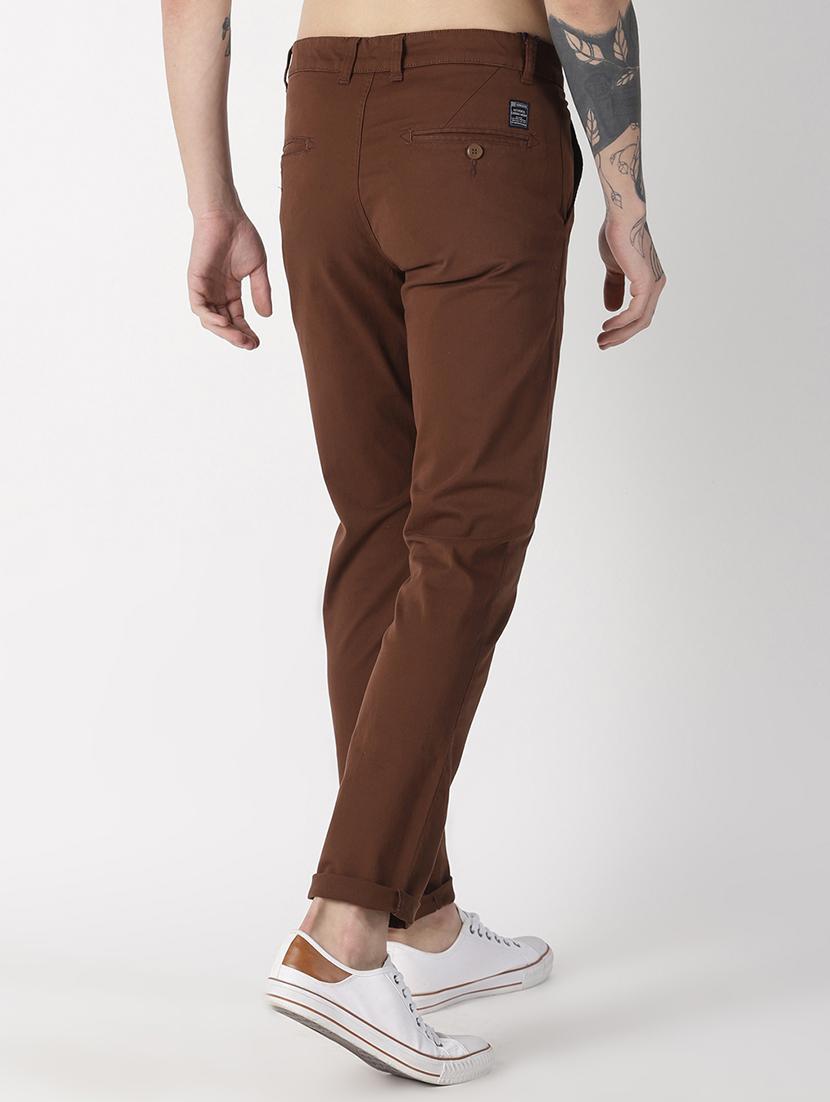 brown solid chinos - 16862378 - Zoom Image - 3