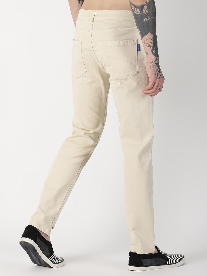 beige solid chinos - 16862380 - Zoom Image - 3