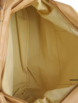 beige leatherette regular handbag - 16863925 - Standard Image - 3