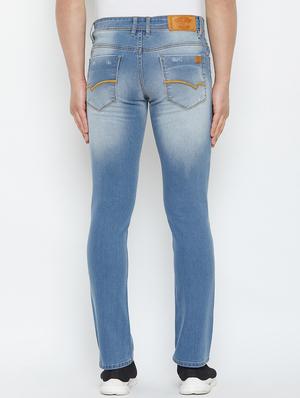 blue heavy washed distressed denim jeans - 16865279 - Standard Image - 3